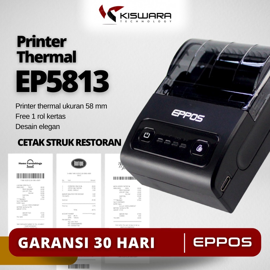 Printer Bluetooth THERMAL EPPOS EP5813 58mm
