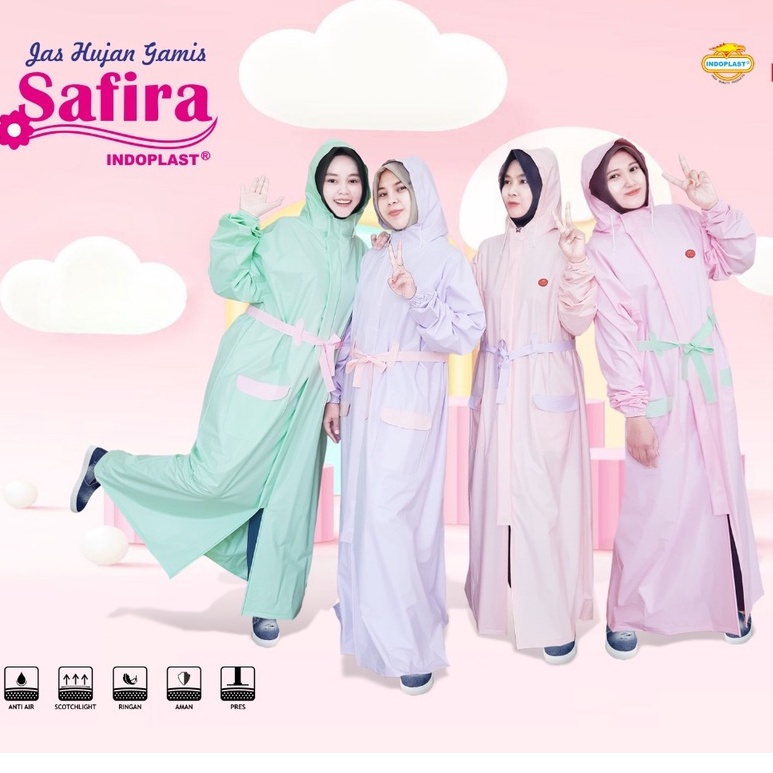 Jas Hujan Model Gamis SAFIRA Indoplast