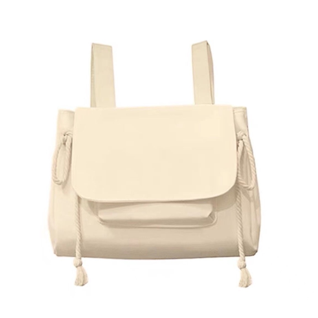 sera asli jepang sense ins angin warna solid all-match backpack one-shoulder messenger bag siswa tahan lama tahan air tas sekolah wanita