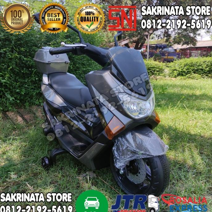 Mainan Anak Motor Aki YAMAHA NMAX ABU ABU MURAH stock ada