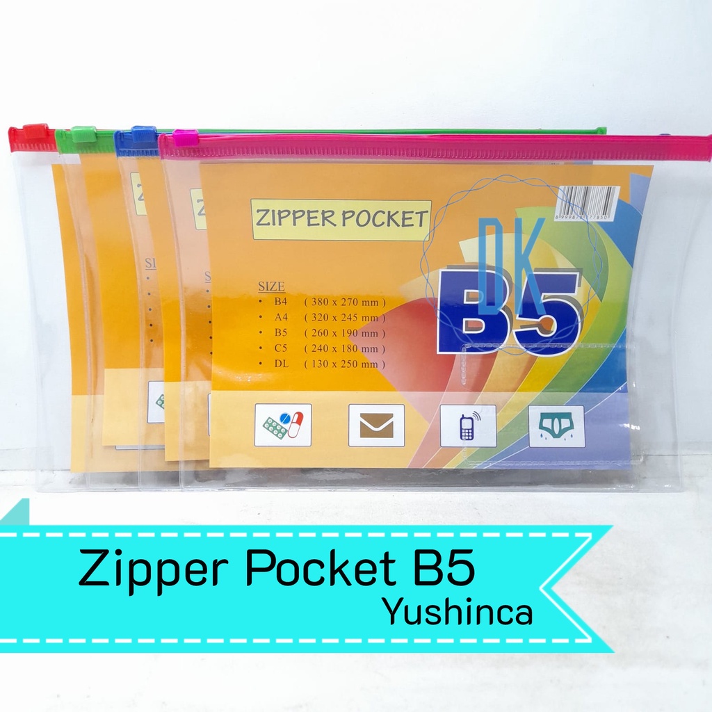 

Zipper Pocket / Map Resleting B5 19x26 cm