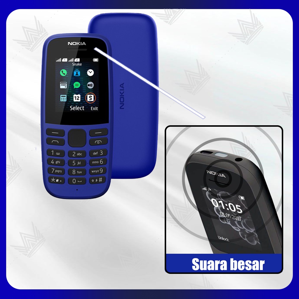 Garansi Resmi TRE Nokia 105 2019 Dual Sim bagus mulus Jadul Murah Handphone bahasa indonesia suara besar bisa indonesia