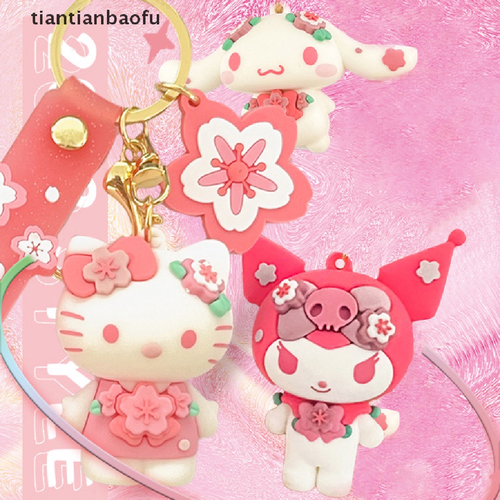 Gantungan Kunci Boneka Kartun Anime Cardcaptor Sakura Kuromi Melody Cinnamoroll Hello Kitty