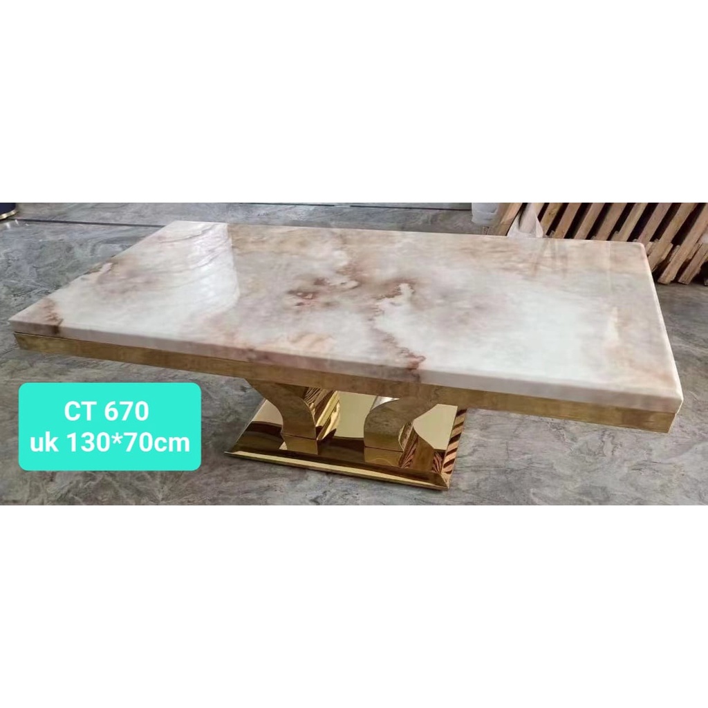 Meja Tamu Marmer Minimalis / Coffee Table Marmer CT 670
