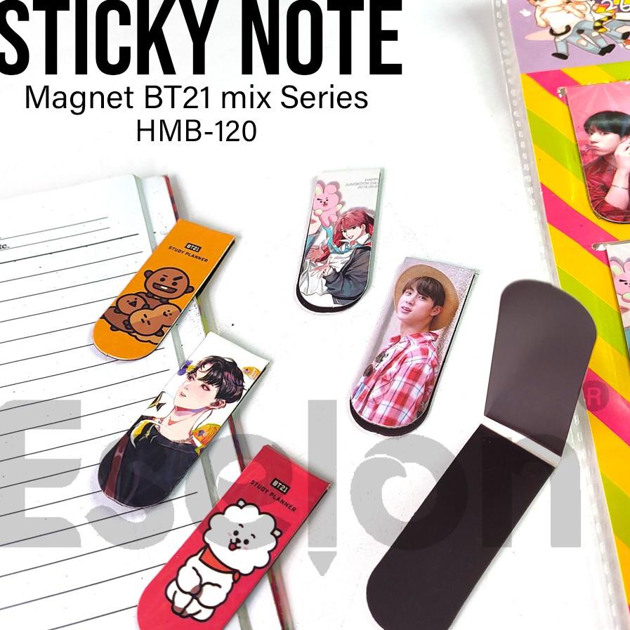 

☚ 20pcs Pembatas buku magnet / stick note magnet / bookmark / stickey note magnet CX006 オ