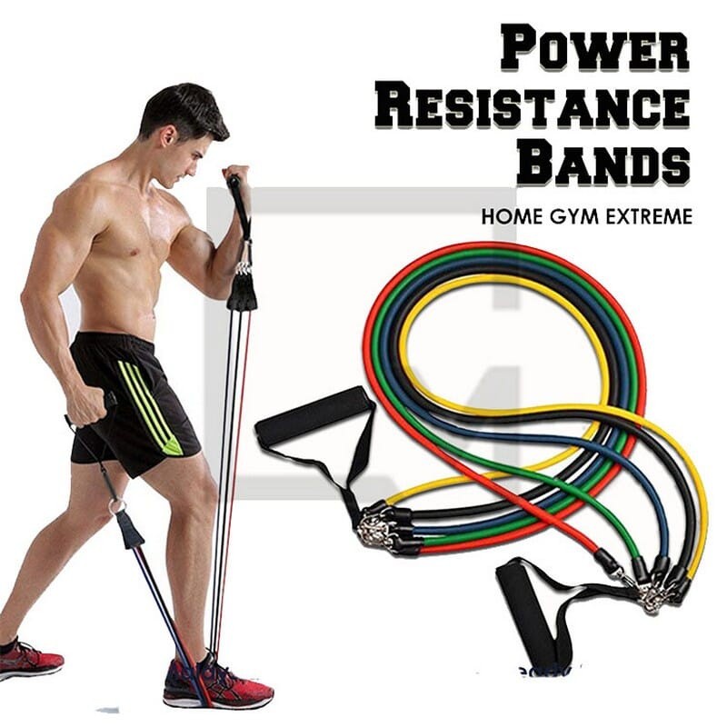 Resistance Band Tali Fitness Gym Fullset 11 in 1 Set Power Resistance Band Gym Yoga