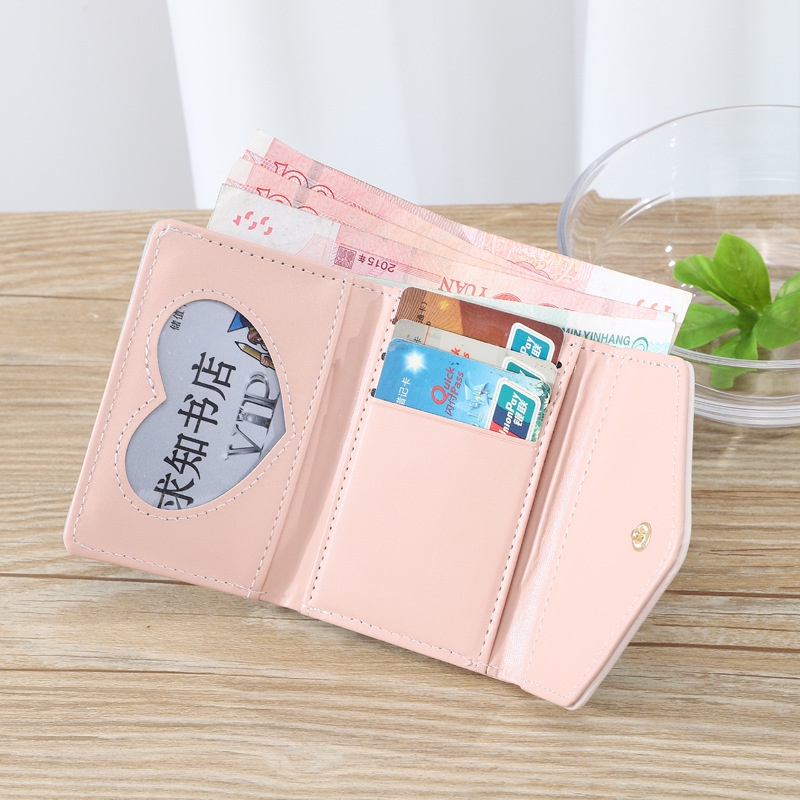 DOMPET LIPAT WANITA FASHION BRANDED WA607B2 KEKINIAN IMPORT MINI KULIT BIRU STRAYA MURAH CEWEK KOREA KARTU KOIN KECIL REMAJA PENDEK PREMIUM BATAM SIMPLE LUCU