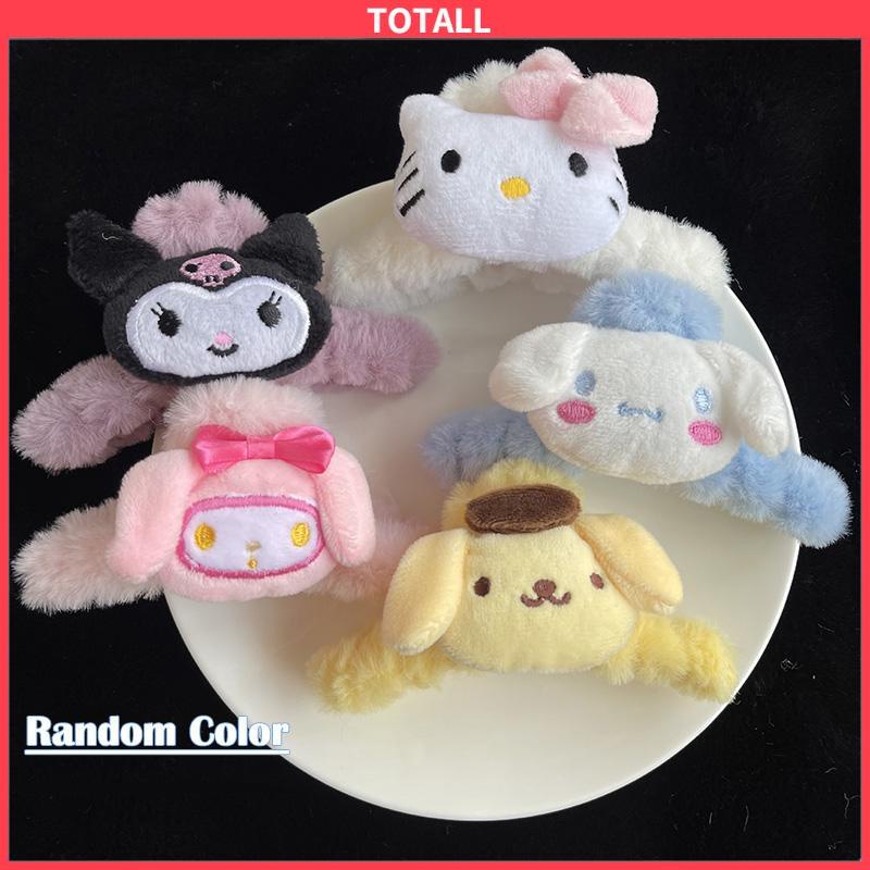 COD Jepit Rambut Kartun Lucu Sanrio Korea Jepitan Rambut Bahan Wol Bulu Aksesoris Rambut-Totall