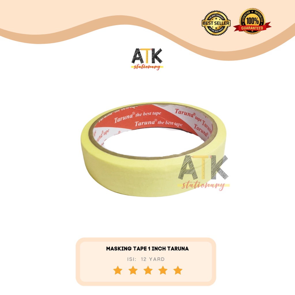 

Lakban Kertas 1 Inch Taruna / Masking Tape atk