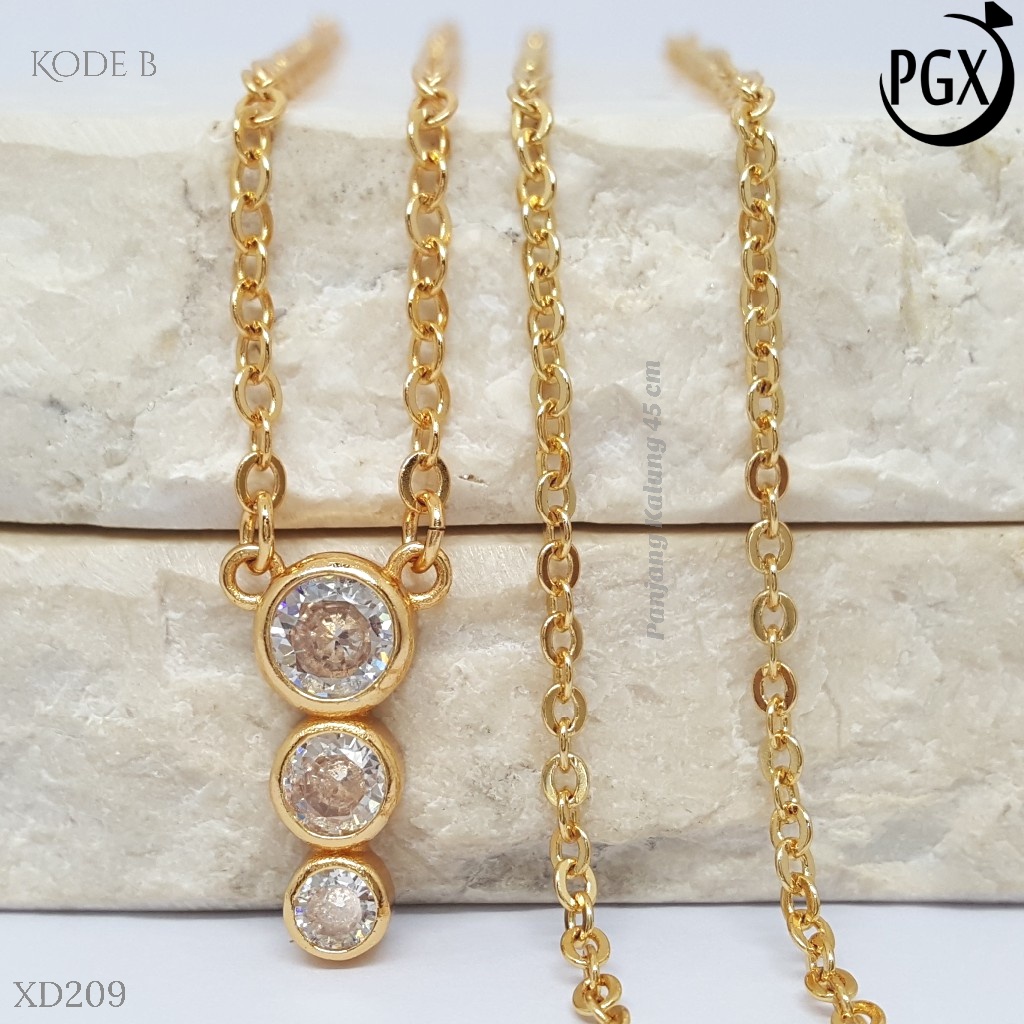 PGX Kalung Wanita Xuping Perhiasan Lapis Emas Aksesoris Fashion Premium - XD208