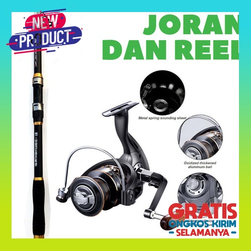 Pancingan Set Lengkap Joran Pancing Set 1.2M 1.8M Dan Spinning Reel Pancing 1000-4000 Joran Spinning