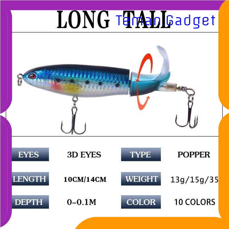 TG-PCN Atriptime Umpan Pancing Popper Fishing Lure Bentuk Ikan Long Tall 13G - SCF3109