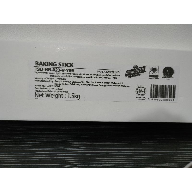 VAN HOUTEN COMPOUND CHOCOLATE STICK 100 GR