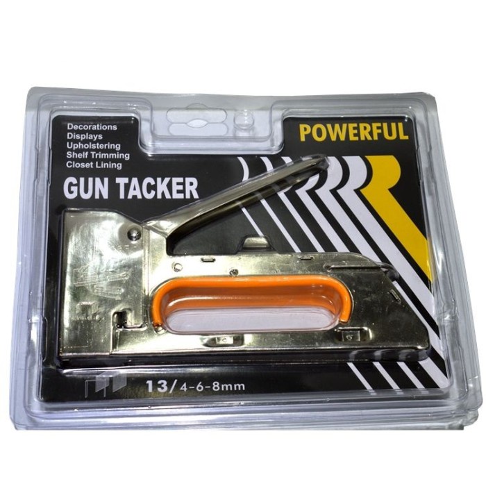 Gun Tacker Staples Staple Stapler Tembak Kertas Kayu Jok 13/4-6-8mm