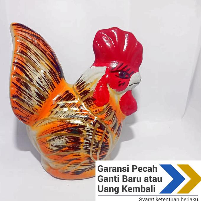 Celengan tanah liat ayam jumbo besar murah tipe premium bergaransi