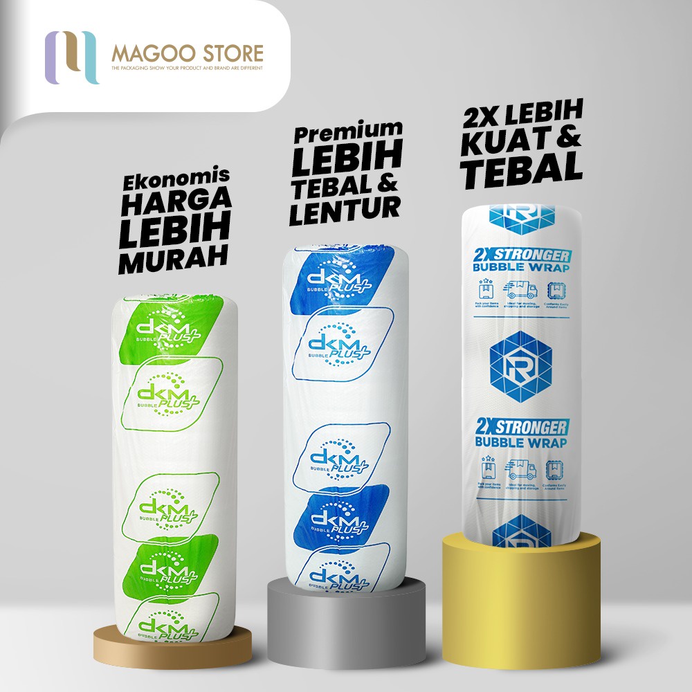 

RB Bubble Wrap Roll Premium Rusfet 50m / Plastik Bubble Packing DKM PLUS