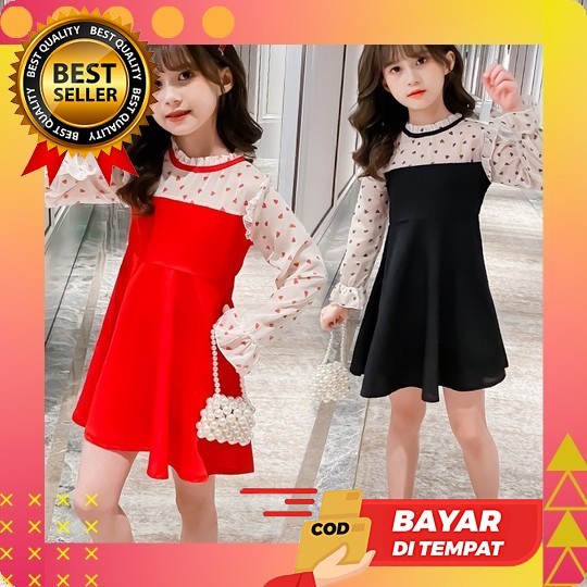 Dress Anak Perempuan 3-7 Tahun / Dress Bloomy Vest Pattern / Fashion Dress Korean Anak / Grosir Baju