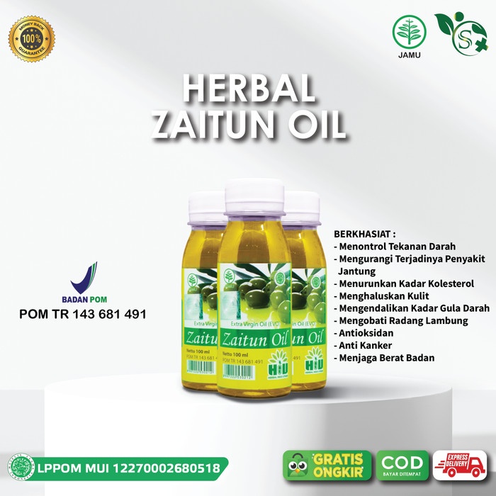 Extra Virgin Olive Oil Minyak Zaitun Murni Pure 100% Original