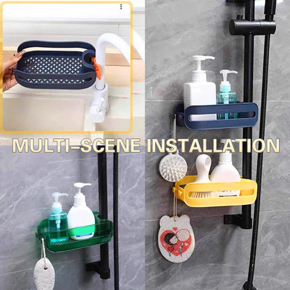 Rak Holder Penyimpanan Spons Model Gantung Multifungsi Untuk Kamar Mandi