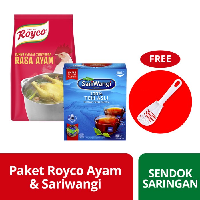 

PAKET ROYCO & SARIWANGI FREE SENDOK SARINGAN