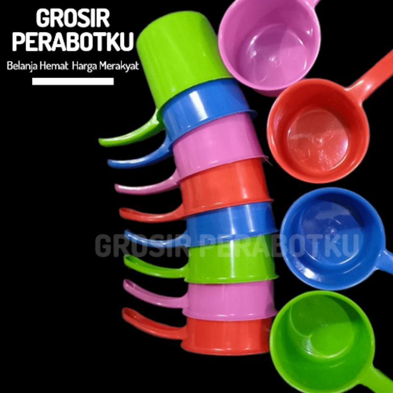 Gayung Mandi Plastik Warna Bulat Polos Ciduk Air Water Scooper Bahan Tebal Kuat Murah