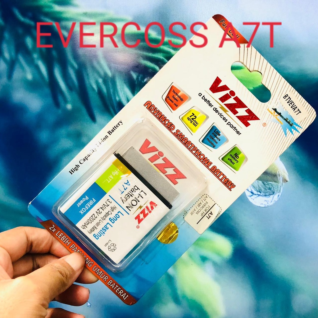 GROSIR BATERAI VIZZ DOBEL POWER EVERCOSS A75/ EVERCOSS A66A/ EVERCOSS A26C/ EVERCOSS A7T/ EVERCOSS A7K/ EVERCOSS A7S/ EVERCOSS A7A/ EVERCOSS A12/ EVERCOSS A33A/ EVERCOSS A28A/ EVERCOSS A54-A74A/ EVERCOSS BL 4LC