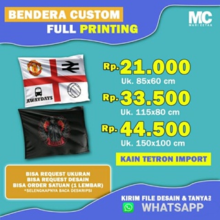 Bendera Custom Full Printing Murah