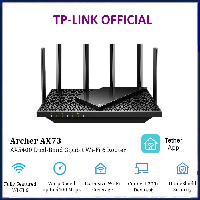 TP-LINK Archer AX73 AX5400 WIFI 6 Wireless Router TP-LINK AX73 AX5400