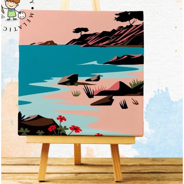 

PAINT BY NUMBER KANVAS 20X20 CM - LANDSCAPE - BEACH