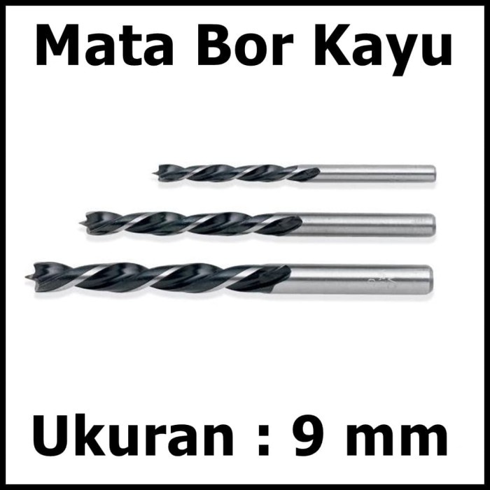 Mata Bor Kayu 9 mm 9mm Wood Working Drill Bit HCS