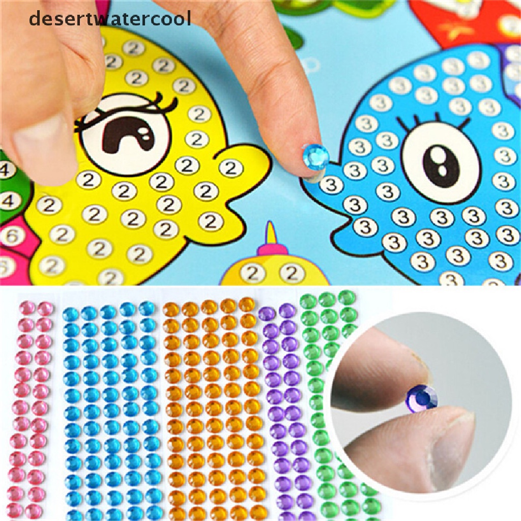 Deid Mainan Puzzle Mosaik Bordir Diamond 5D DIY Motif Kartun Untuk Edukasi Anak
