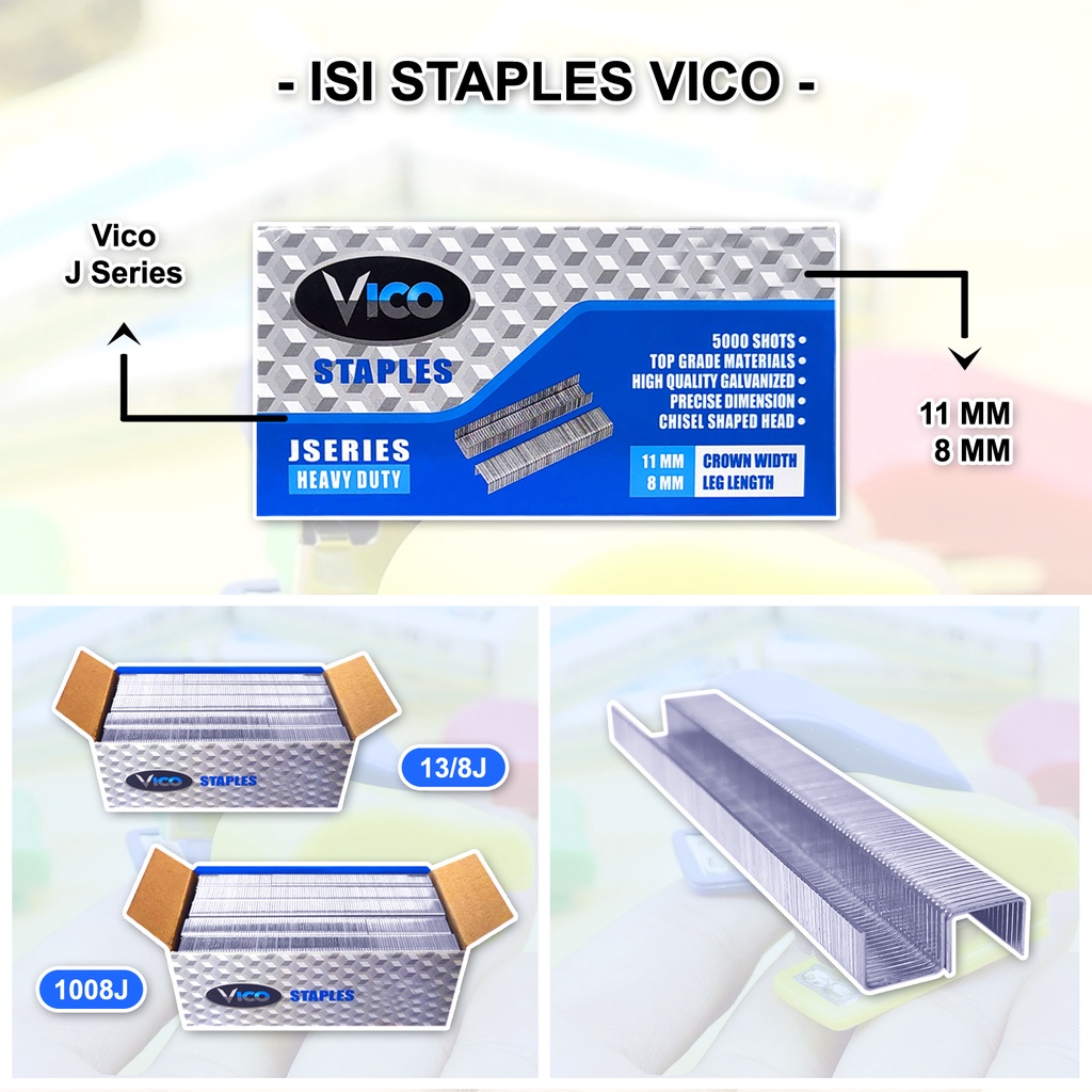 

ISI STAPLES VICO J SERIES HEAVY DUTY - 11MM 8MM