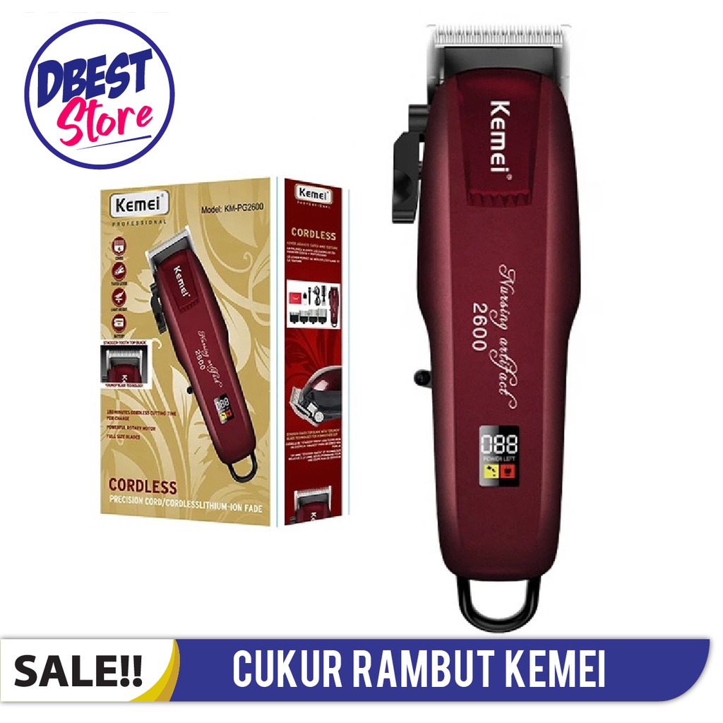 [ BISA COD ] Hair Clipper Kemei KM PG2600 3IN 1 Shaver Alat Mesin Cukur Elektrik Rambut Kumis Jenggot