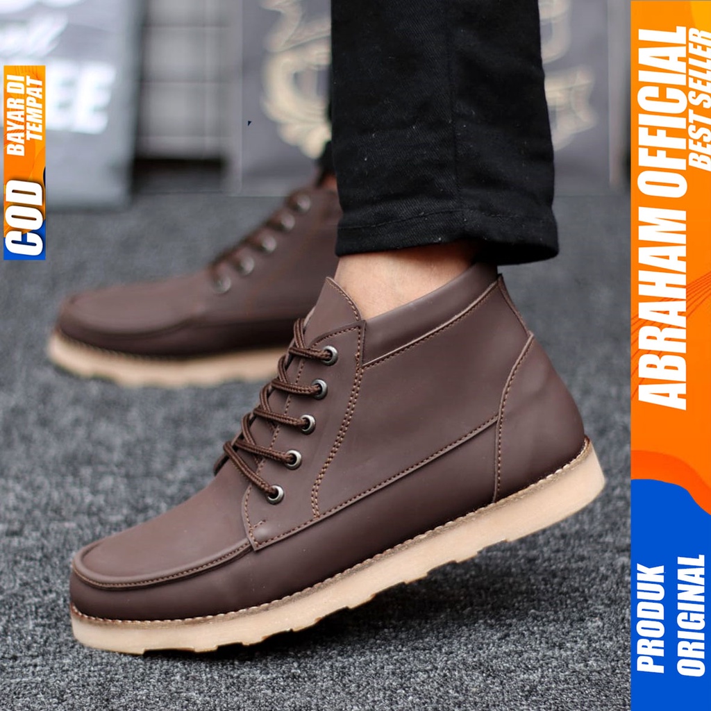 Sepatu Boots Pria Klasik  Kerja Kantor Outdoor Abraham Barak