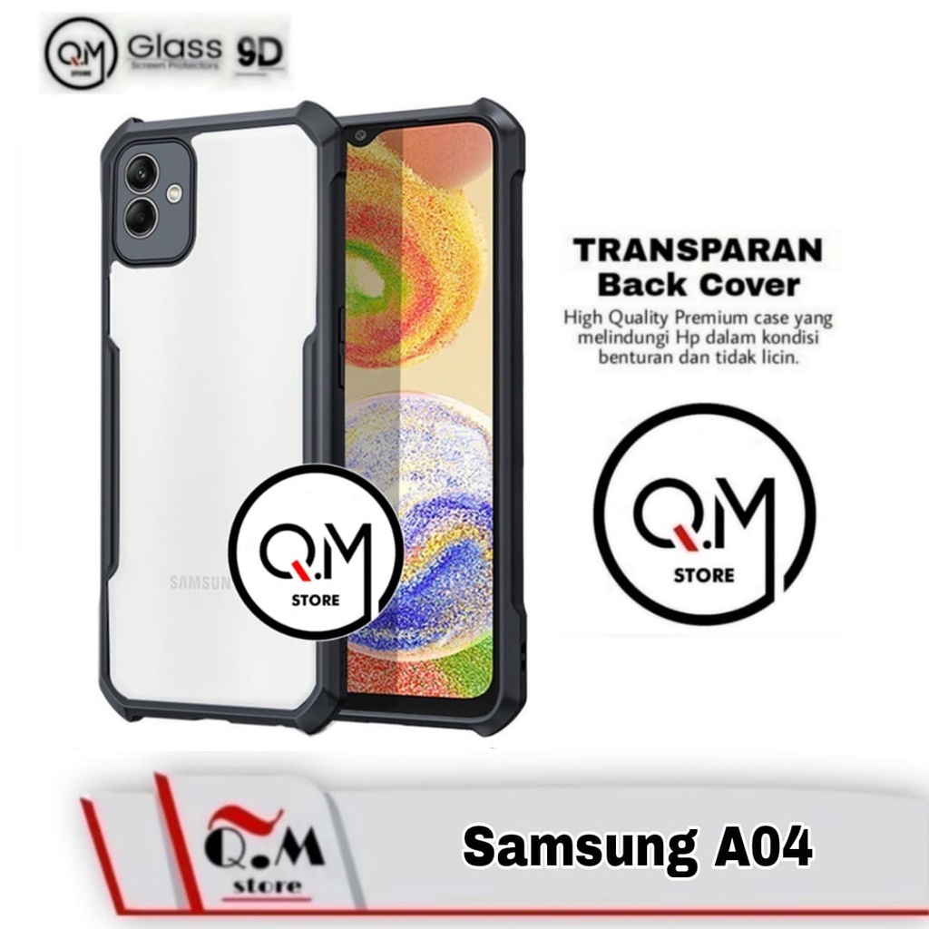 Case Samsung A04 Shockproof Transparent Armor Casing Pelindung Back Cover