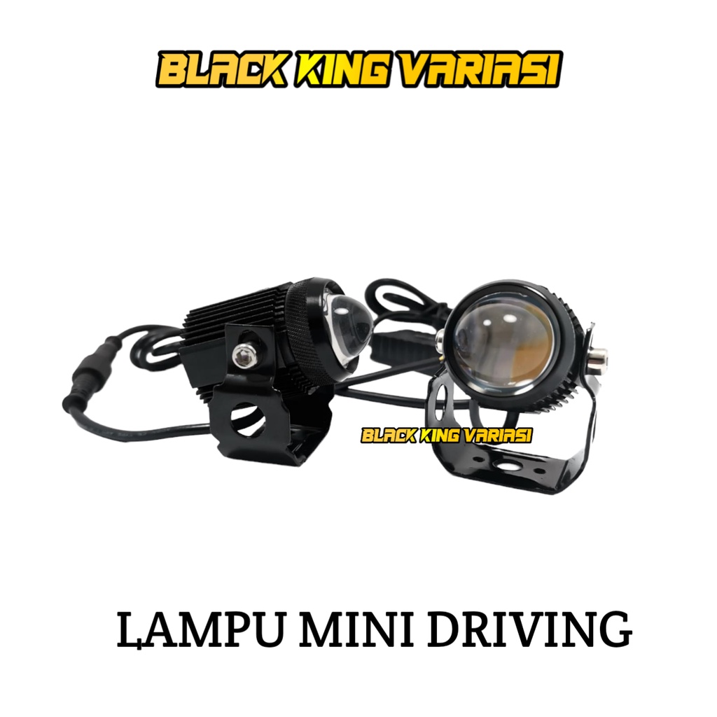 Lampu Mini Driving Lampu Tembak Sorot Laser Gun Led D2 Foglamp D2 Lampu Motor Mobil 24 Watt Putih Kuning LED