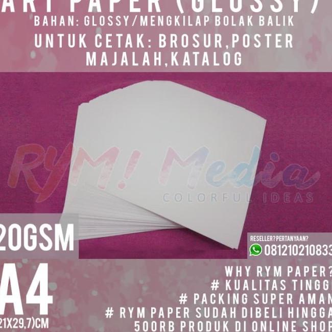 

Kertas Art Paper 120gsm A4 (1 Rim/500 lembar)