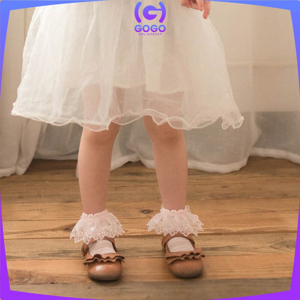 GOGO-P92 Kaos Kaki Renda Anak Perempuan Kids Socks Pakaian Bayi Kaos Kaki Bayi Ala Putri Bahan Katun