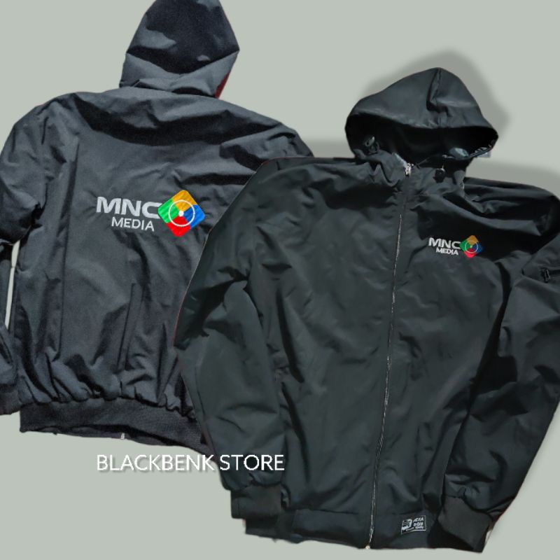 Jaket MNC Group mnc media model parasut hoodie