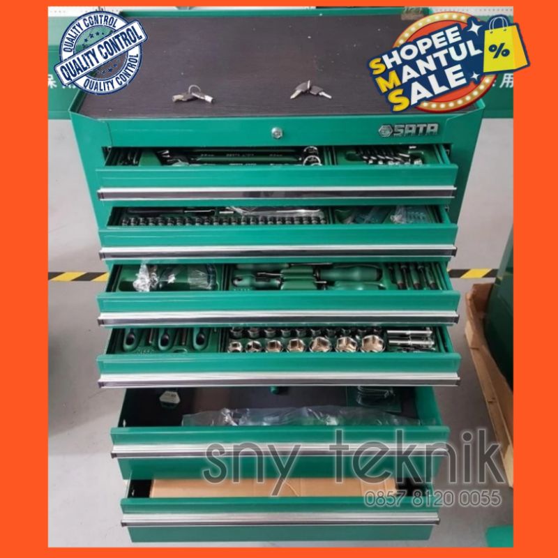 Tool Kit/Box 7 Susun Set Kunci 246 pcs - SATA Lemari Kunci Perkakas 7 Laci