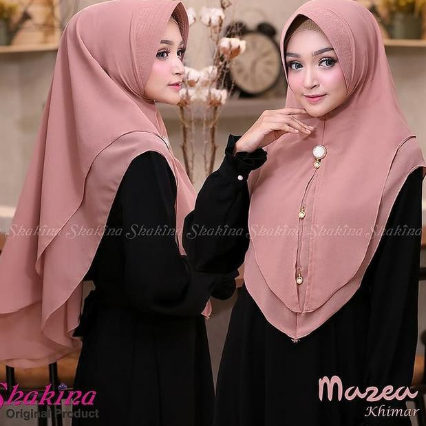 Fashion Muslim Jilbab Hijab Instan Khimar Mazea Khimar Syari Pesta