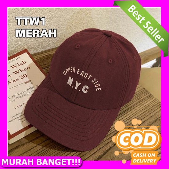 Topi Levis Original Pria Sobek Distro Keren Topi Baseball Pria Wanita Dewasa Gaya Distro Motif N.Y.C