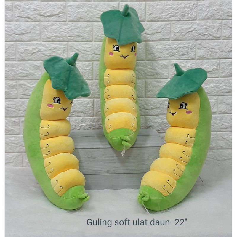 Boneka guling ulat daun size 52cm