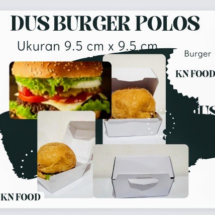 

Box Burger Polos 50pcs - Dus Kardus Burger - Dus Kemasan Burger Polos