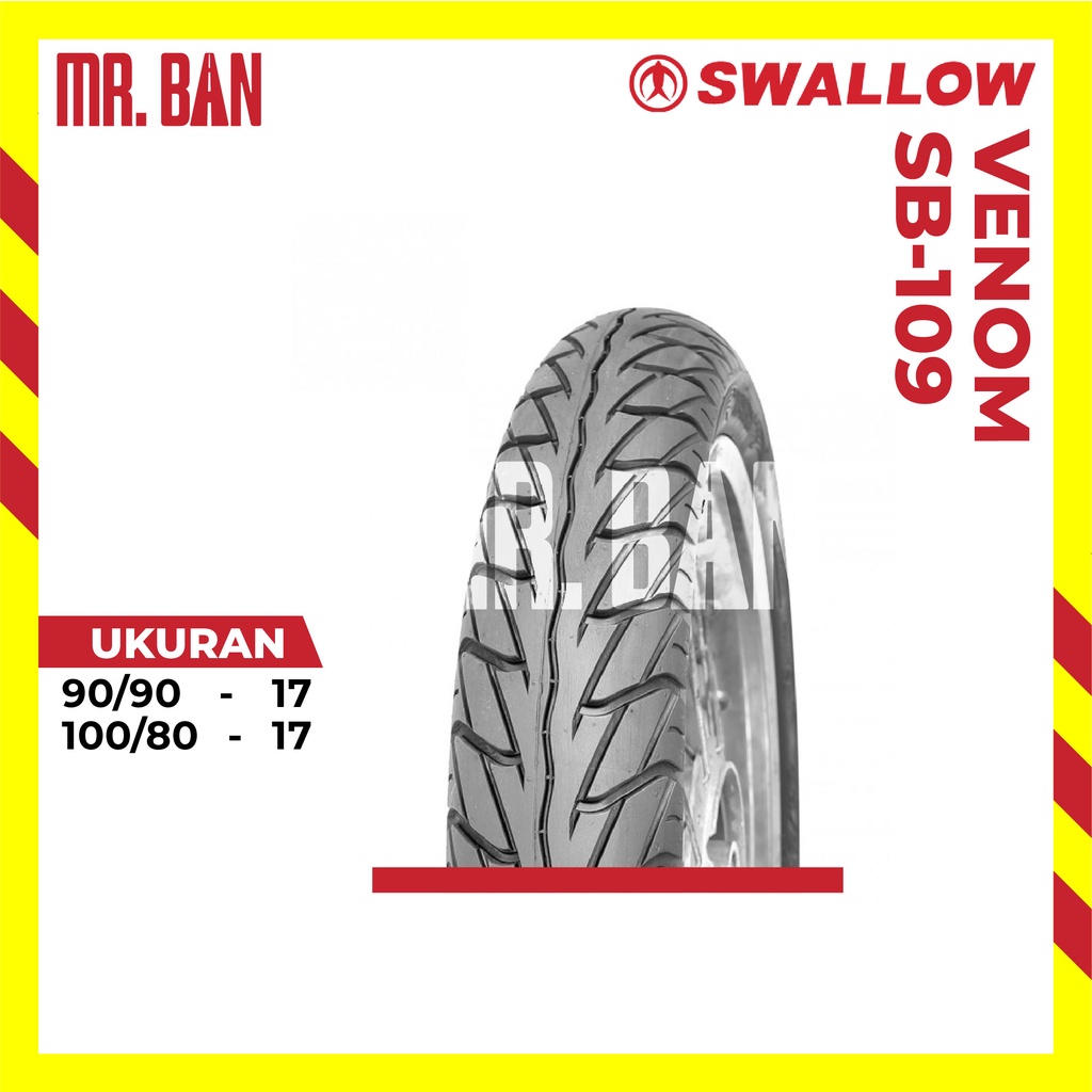 BAN MOTOR RING 17 SWALLOW VENOM SB-109 TUBLES 90/90 100/80 TL