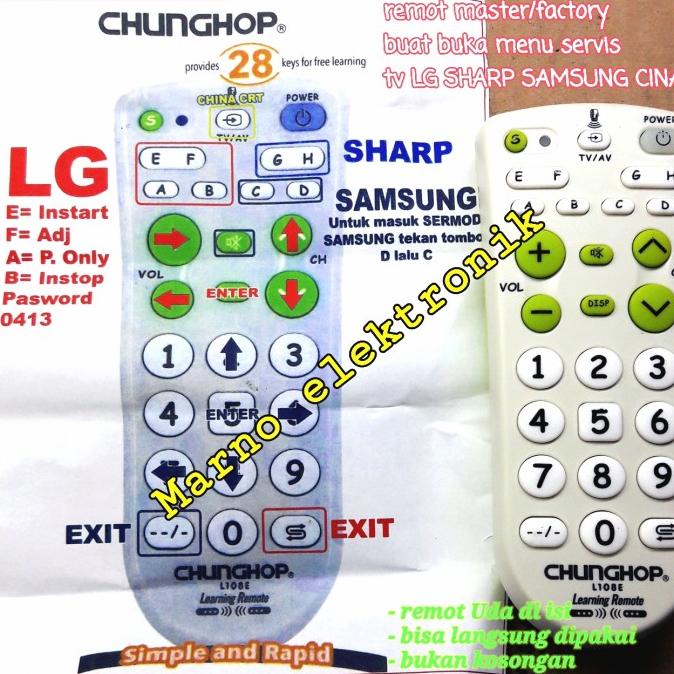 REMOT MASTER REMOT SAKTI FACTORY SERMODE BUKA MENU SERVIS REMOT PINTAR