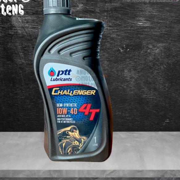 Oli PTT 10W-40 Challenger 4T 4tak 1L Semi Sythetic Jaso MA2-API SL