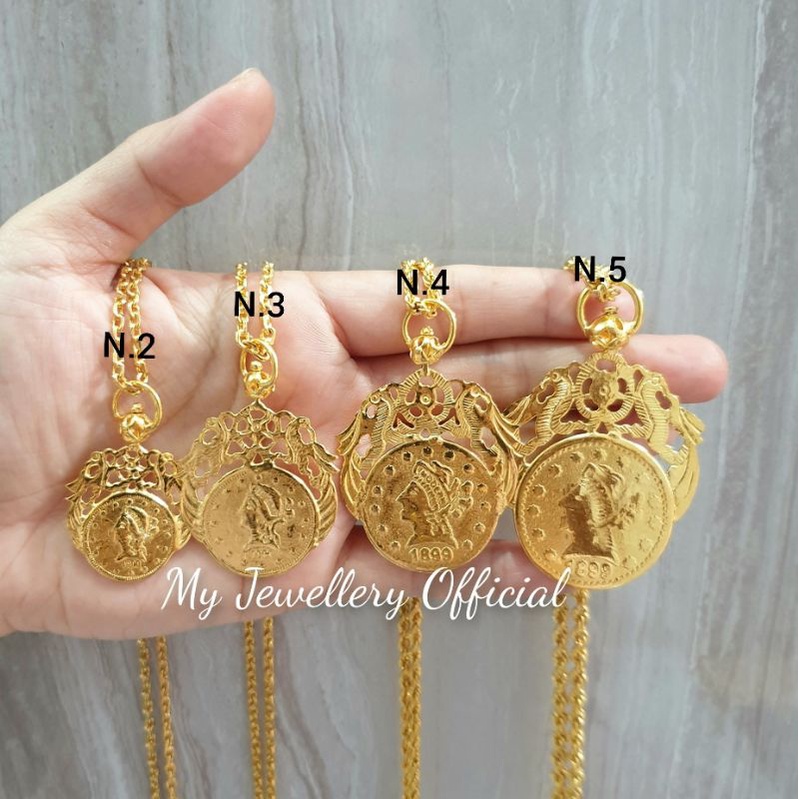 Liontin Koin Replika Emas 24k - Mas Penang