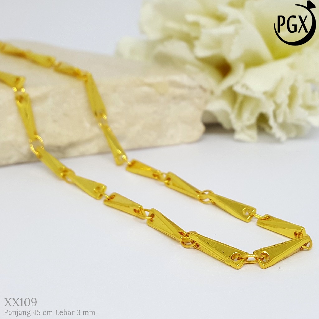 PGX Kalung Pria Wanita Xuping Perhiasan Lapis Emas Aksesoris Fashion Premium - XX109