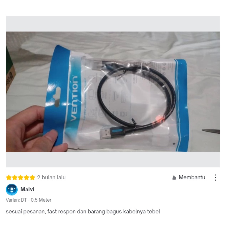 Vention Kabel Data USB 3.0 Male to Male Super Speed PC Laptop 1.5M 2M